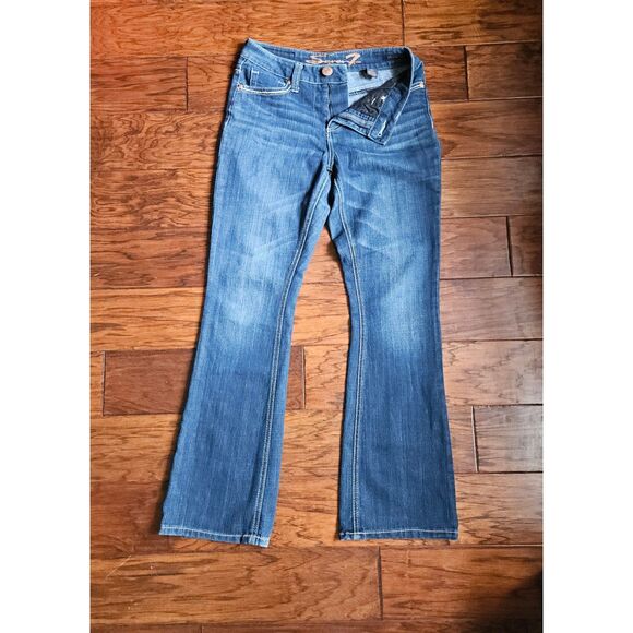 Seven7 Dark Wash Boot Cut Bling Jeans 28" - Picture 2 of 8